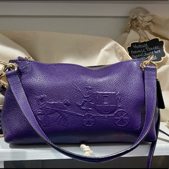 Purple Coach crossbody